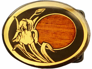 Solid brass Orchid buckle by Harmony Metal