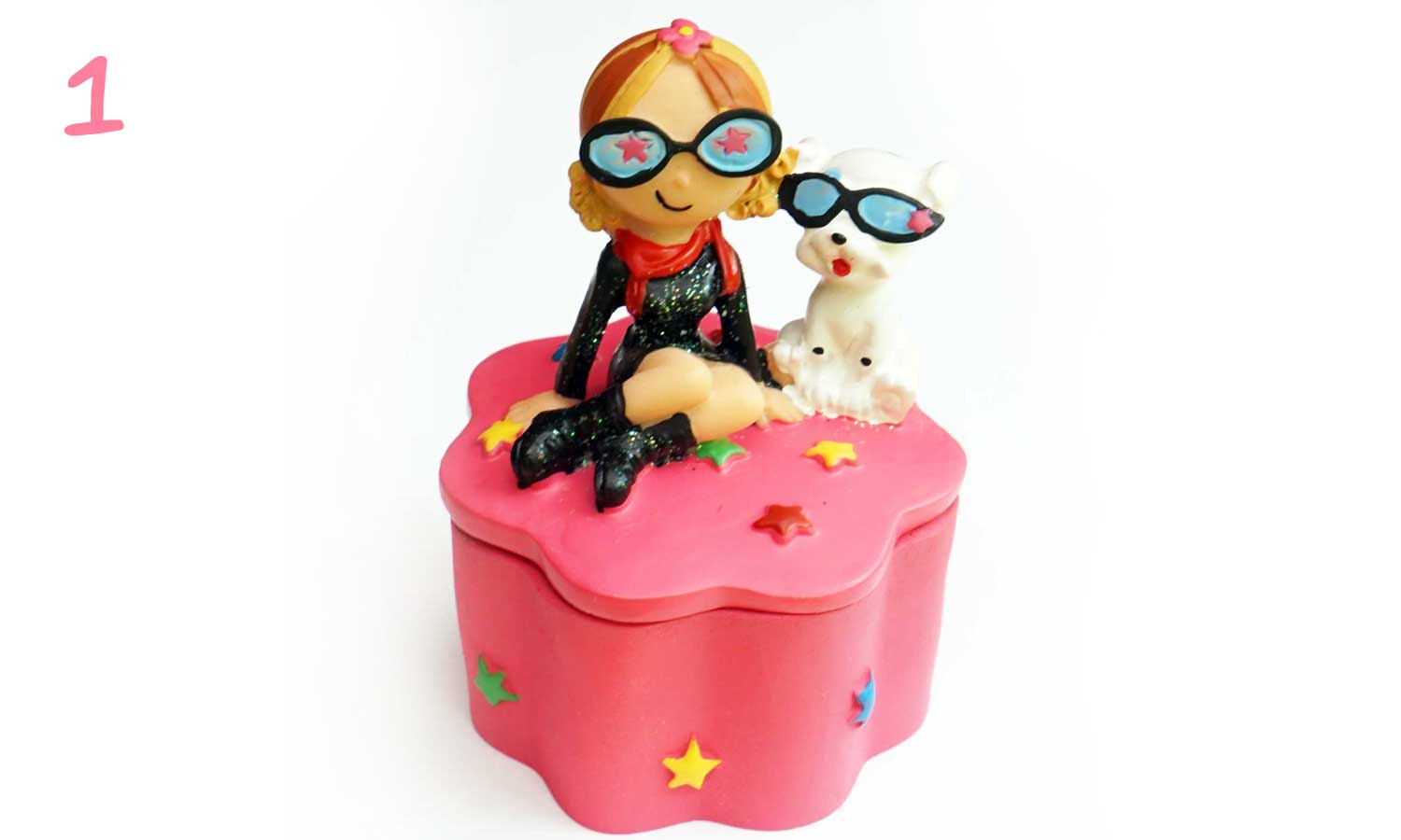 Pink girls trinket box